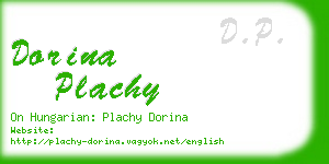 dorina plachy business card